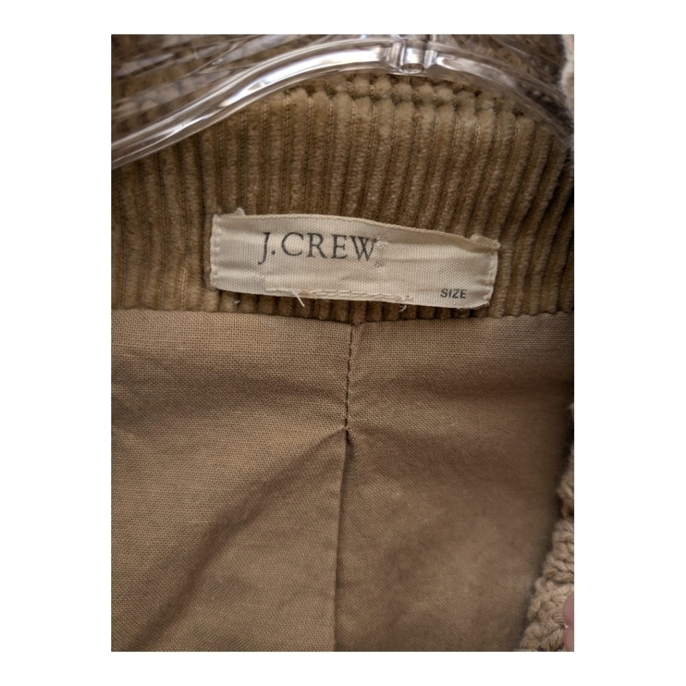 J. Crew corduroy sweater jacket coat tan waist trucker - Picture 8 of 8